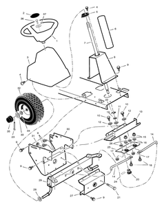 Steering Diagram and Parts List for 309000X8C 2005 Briggs and Stratton Lawn Tractor
